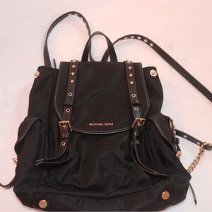 Michael Kors Black Studded Backpack